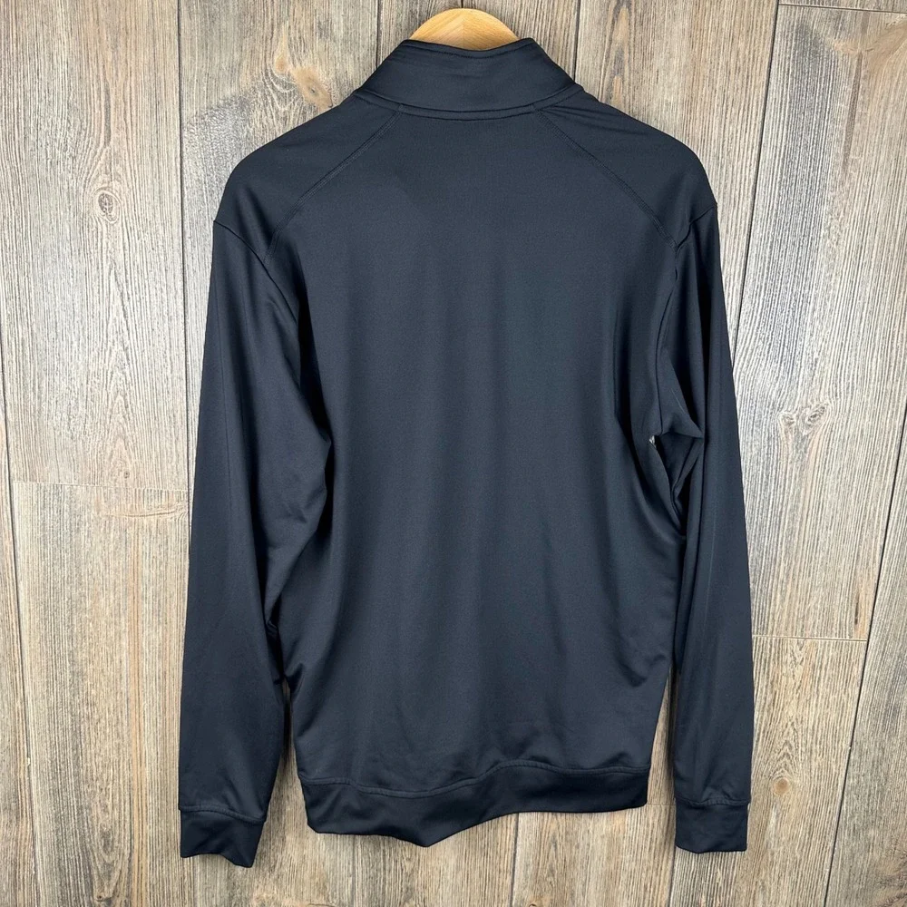 Adidas Golf Quarter Zip Pullover Mock Neck Mens Small Black ADVF20R779